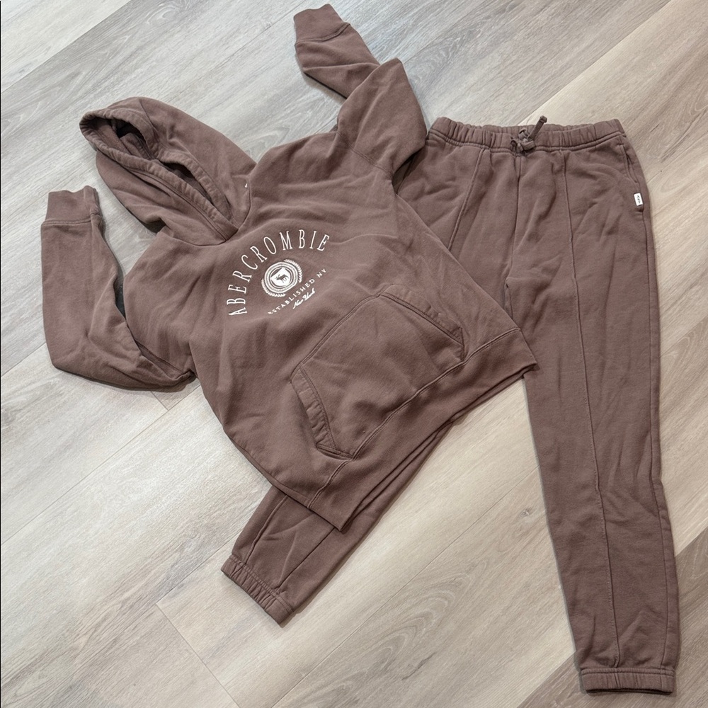 Abercrombie Kids Brown Hoodie and Sweatpants